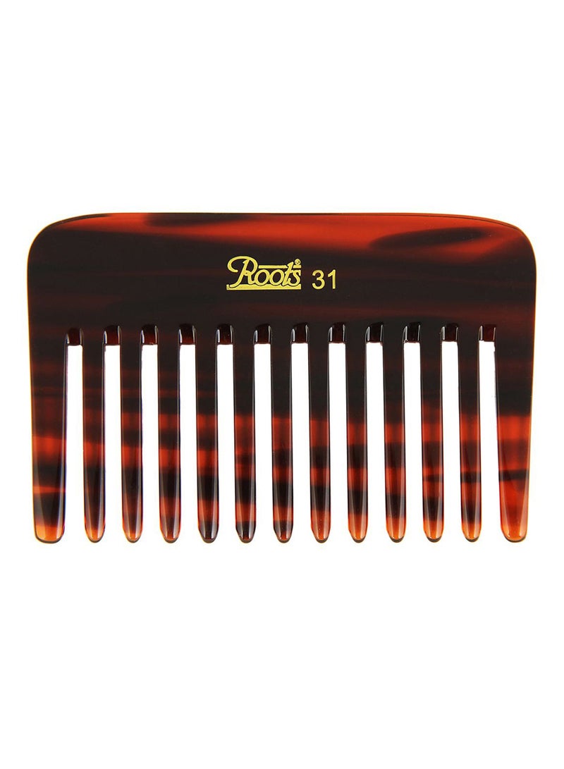 Roots Hair Comb With Wide Teeth For Thick Short Hair Brown - Image 1