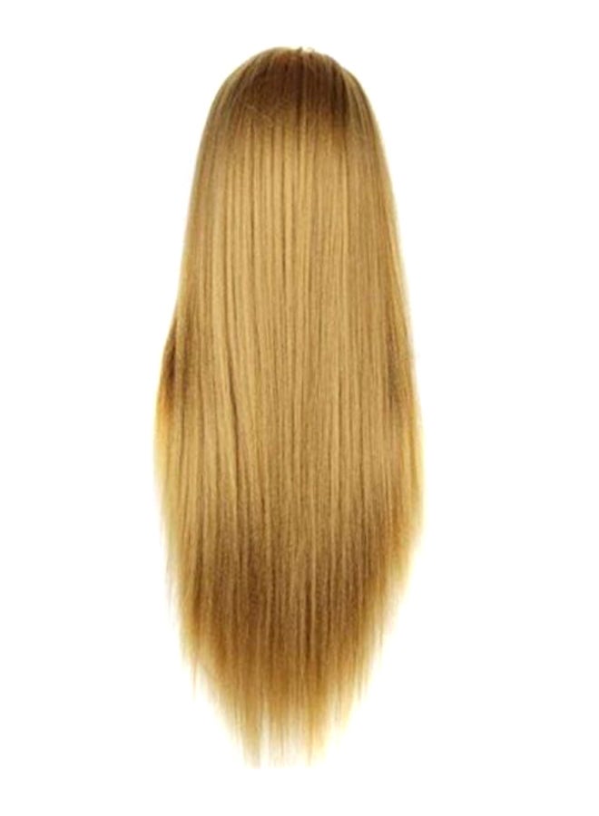 Ritzkart Silky Soft Trainers Hair Practise Styling Dummy Gold 26inch  - Image 1