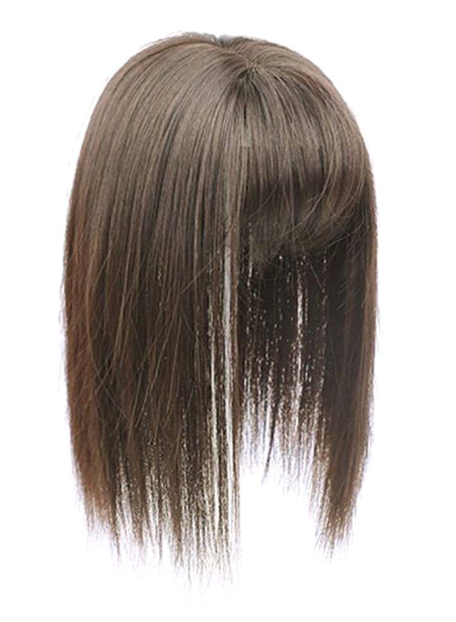 ريميهاي شعر مستعار بغرة وبمظهر طبيعي ثلاثي الأبعاد البني الفاتح 14بوصة