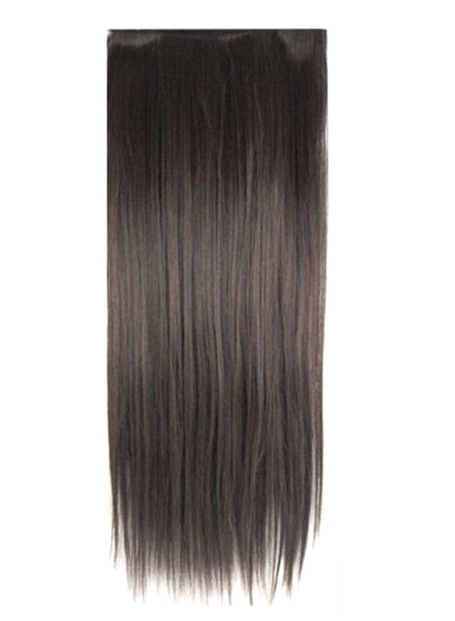 FOK 5 Clip Based Straight Hair Extension Brown 24inch 