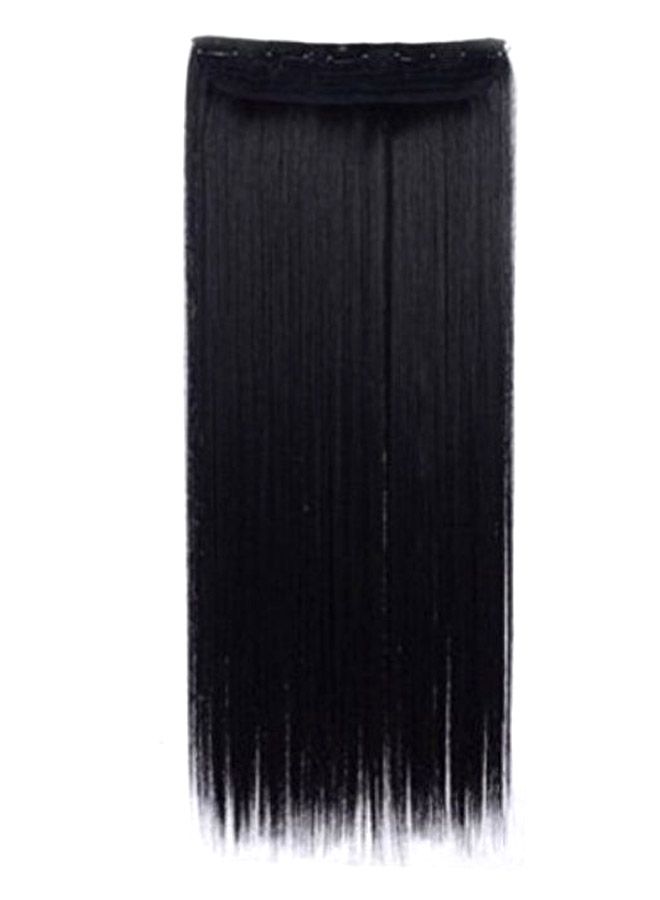 FOK 5 Clip Based Straight Hair Extension Black 25inch 
