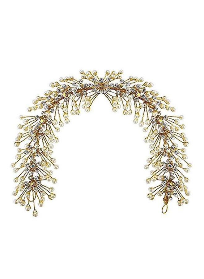 Prime Flower Pattern Hair Gajra Gold 