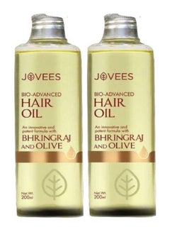 Jovees 2-Piece Bio Advanced Bhringraj And Olive Hair Oil 2 x 200ml 