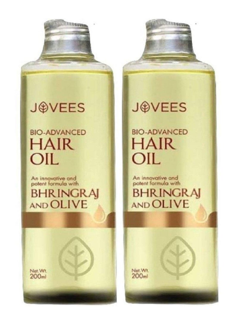 Jovees 2-Piece Bio Advanced Bhringraj And Olive Hair Oil 2 x 200ml