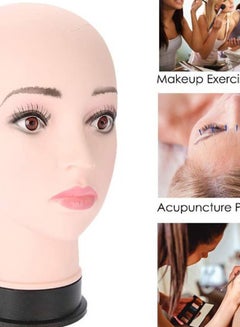 Salmue Professional Cosmetology Training Head Black/Pink  - Image 2