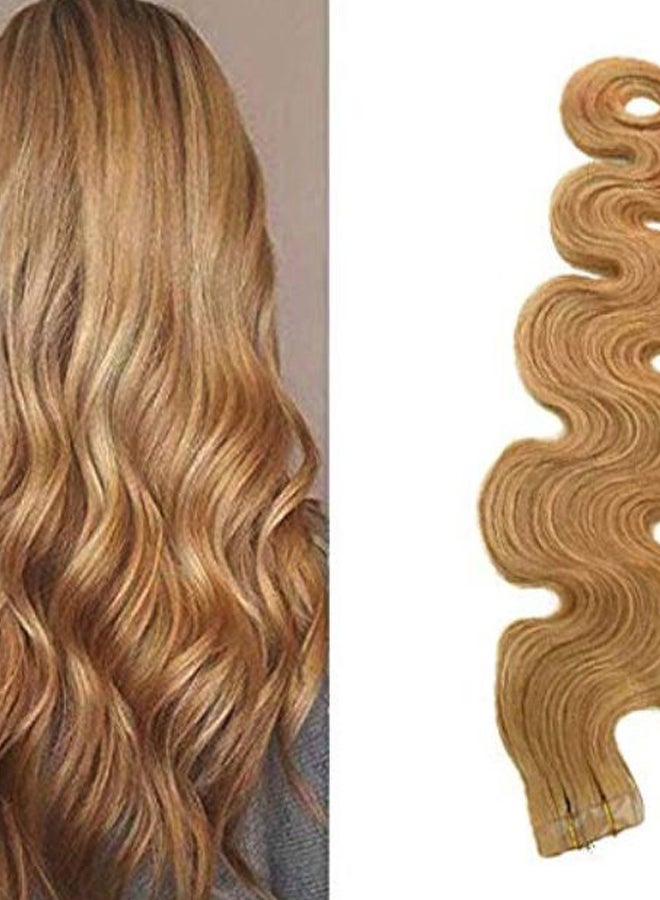 Smartinnov 20-Piece Remy Long Wave Curly Hair Extension Set 27 Strawberry Blonde 24inch - Image 2