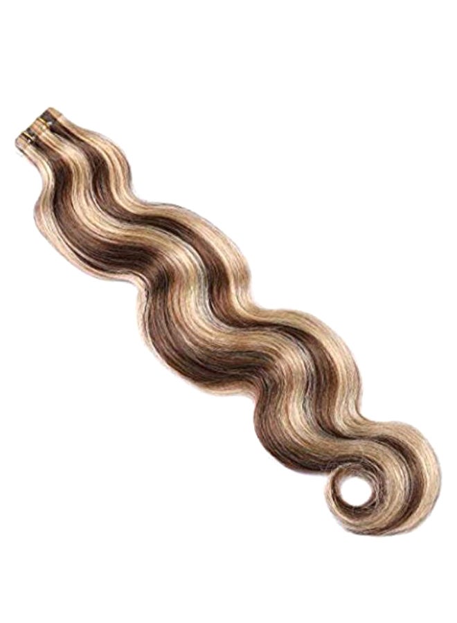 Smartinnov 20-Piece Soft Silky Balayage Curly Hair Extension Set 4/27 Chocolate Brown/Strawberry Blonde 24inch - Image 1