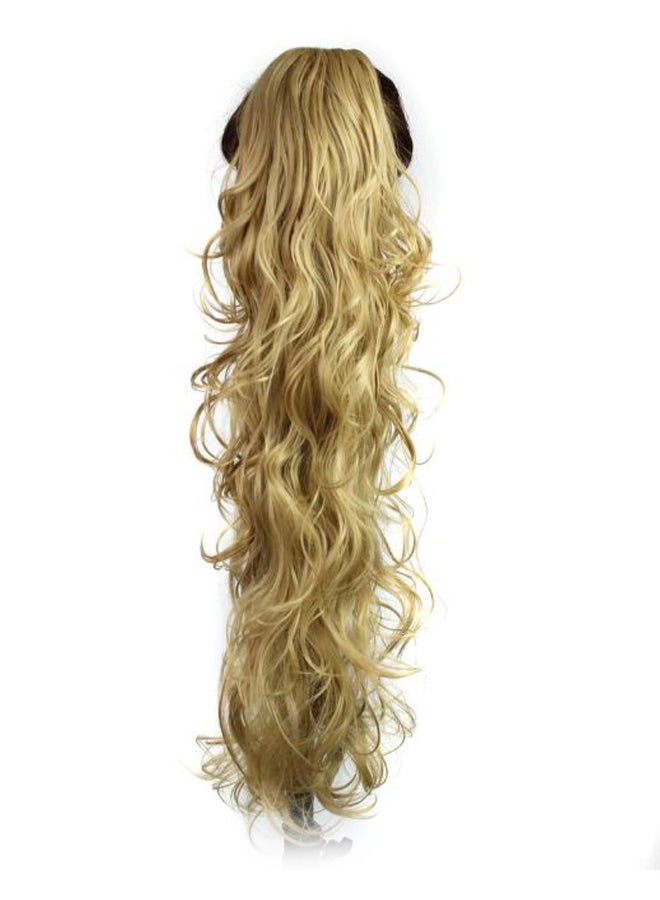 S-SSOY Long Curly Ponytail Hair Extension Gold 31inch - Image 2