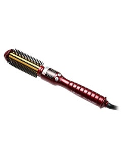 SS Shiny Korea Curling Hair Iron Air Brush Red/Black  - Image 1
