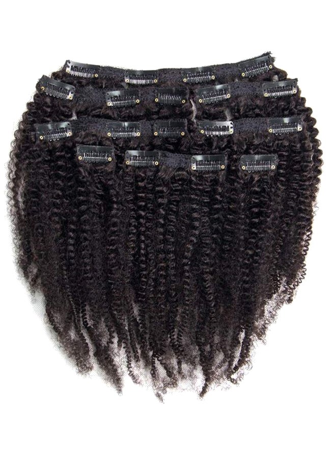 ريا مجموعة شعر مستعار ريمي مجعد مزدوج غير معالج مكونة من 8 قطع أسود 8بوصة - Image 1