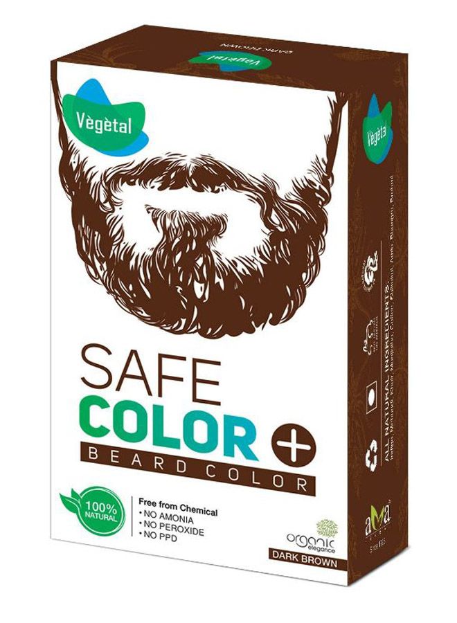 Vegetal Semi Permanent Beard Hair Colour Dark Brown 25grams