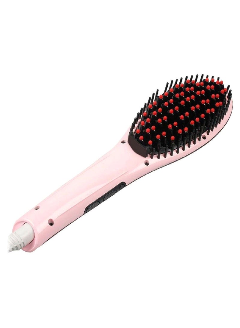 Skyfish 2-In-1 Professional Digital Display Hair Straightener Brush Black/Pink/Red 