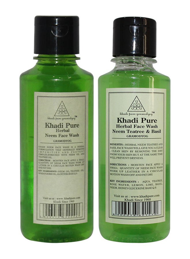 Khadi 2-Piece Herbal Neem And Neem Face Wash Set 420ml  - Image 1