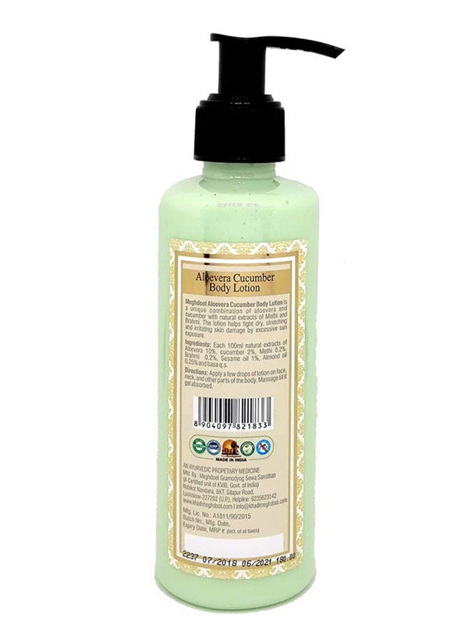 KHADI MEGHDOOT - Alovera-Cucumber Body Lotion 210ml - Image 1
