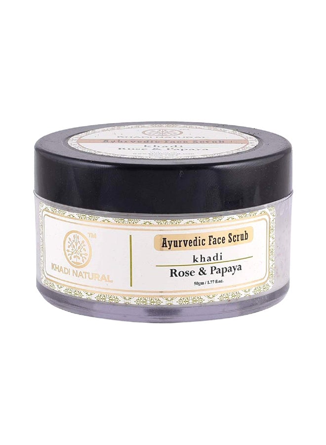 Khadi Natural Pack Of 3 Ayurvedic Rose And Papaya Face Scrub 50grams 