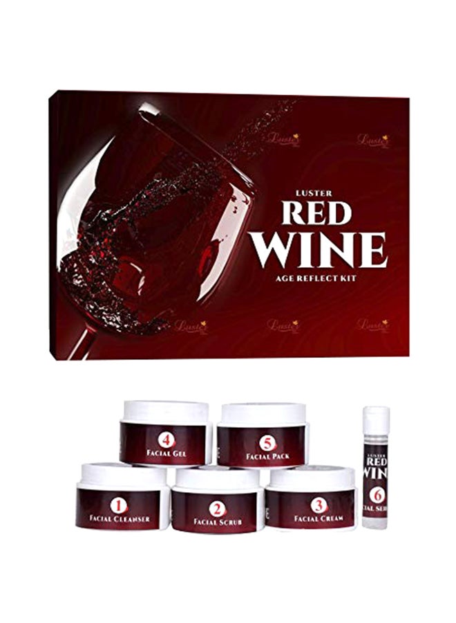 لاستر مجموعة مستحضرات العناية بالوجه ريد واين من 6 قطع، خالية من البارابين والكبريتات - Image 1