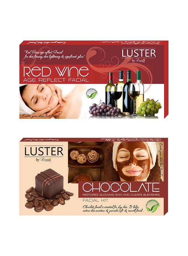 LUSTER Red Wine And Chocolate Facial Kit - Image 1