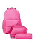 WALLACE Back To School Backpack + Free Pencil Case And Lunch Bag Pink
