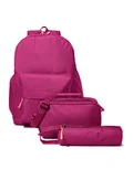 WALLACE Back To School Backpack + Free Pencil Case And Lunch Bag Dark Pink