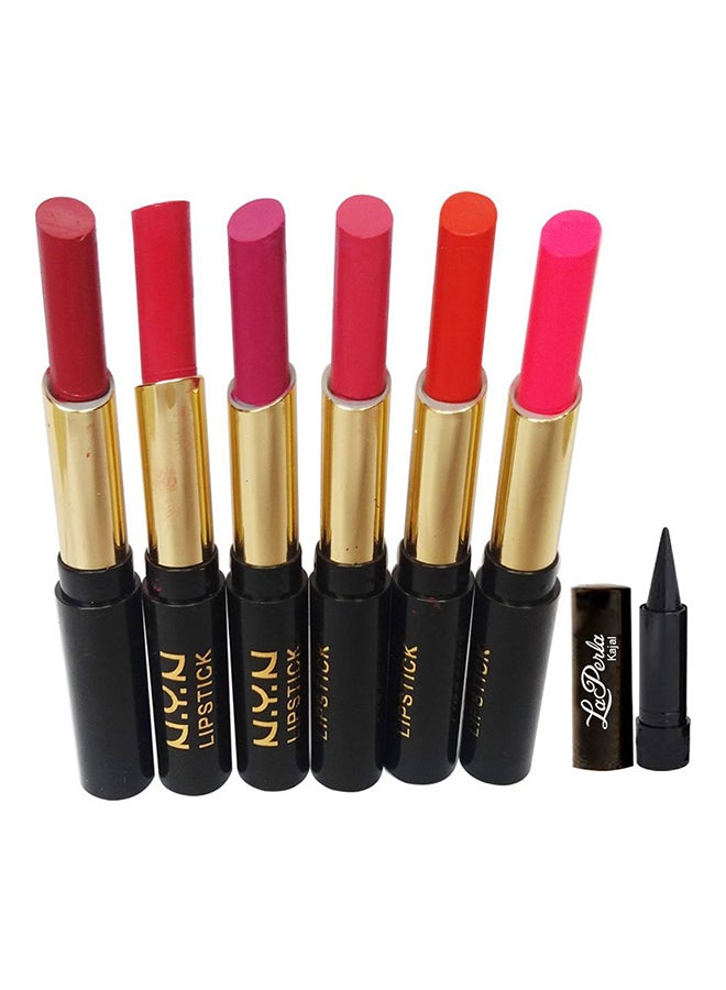 Pack Of 6 Moisturizing Matte Lipstick Multicolour