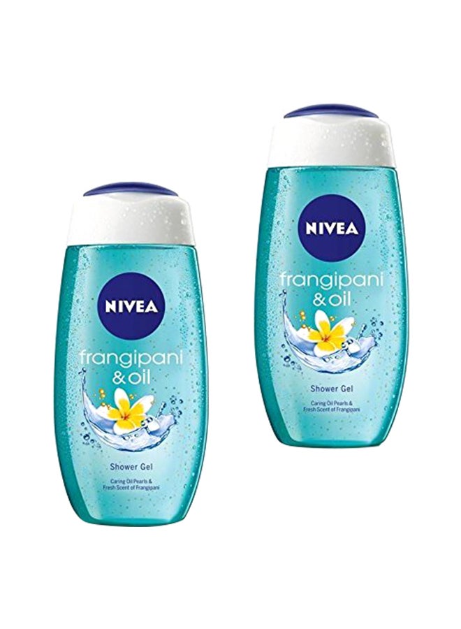 نيفيا مجموعة جل استحمام بزهر البلوميريا والزيت مكونة من عبوتين 500ملليلتر