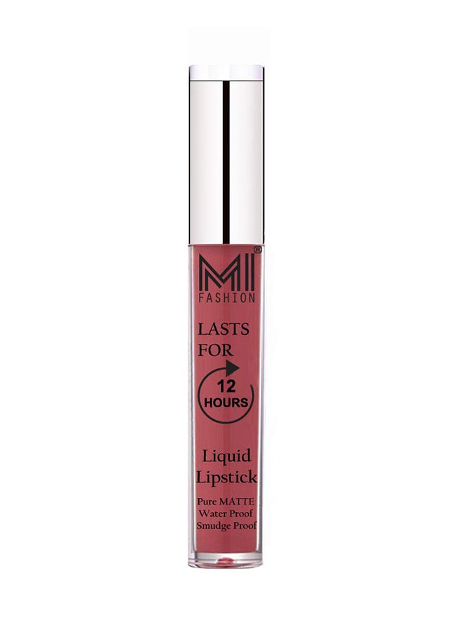 MI FASHION Mauve Matte Liquid Lipstick Pink 
