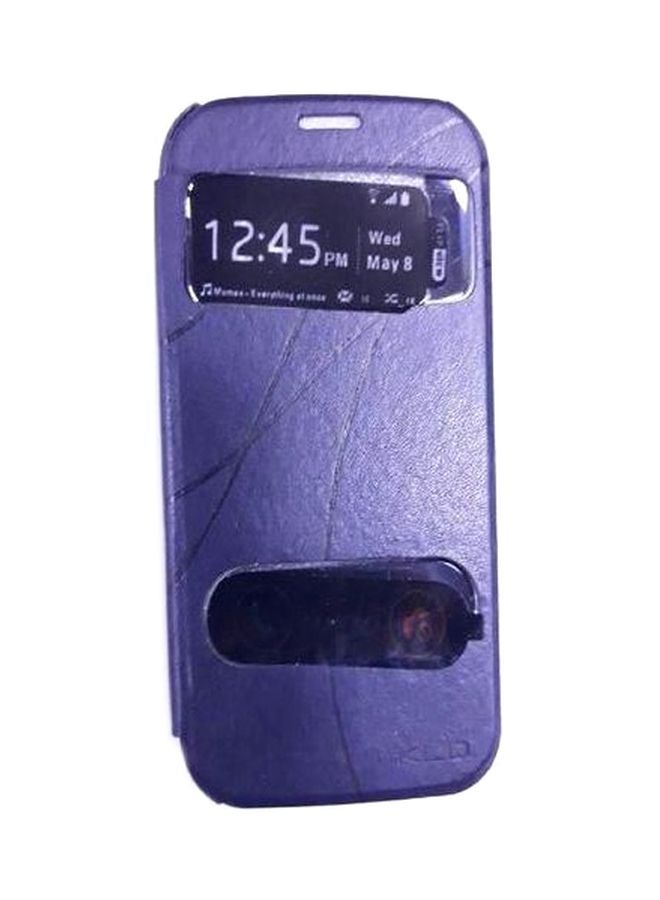 Oscar - Flip Cover With Glass Screen Protector For Apple iPhone 4 Blue - Image 1