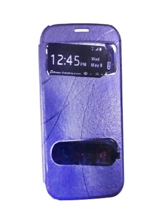 Flip Cover With Screen Protector For Apple iPhone 5S Blue - v1567061592/N29512920A_1