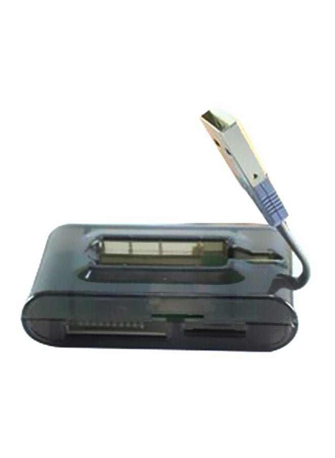طيبة - قارئ بطاقة الذاكرة مع منفذ USB وكابل أسود - Image 1