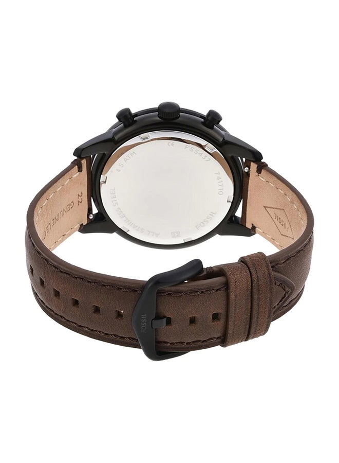 FOSSIL Men's Townsman Leather Chronograph Watch FS5437  - Image 2