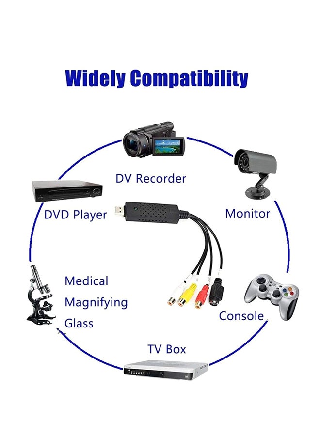 Easycap Easy Capture 4-Port Audio Video Capture Card Adapter Black/Red/Yellow - Image 3