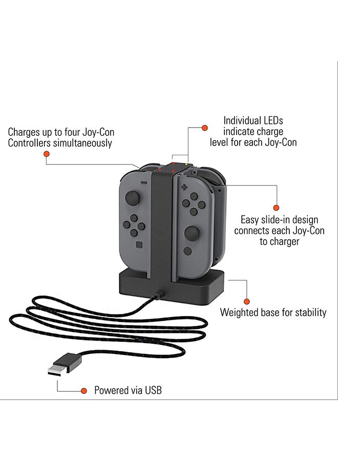 باور أيه قاعدة شحن USB لأجهزة تحكم جوي كون لجهاز نينتندو سويتش رمادي/أسود - Image 5