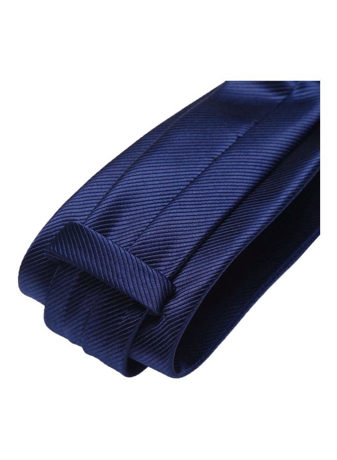 Solid Polyester Necktie Peacock Blue - Image 4