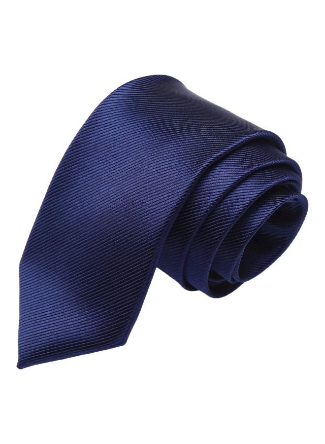 Solid Polyester Necktie Peacock Blue - Image 1