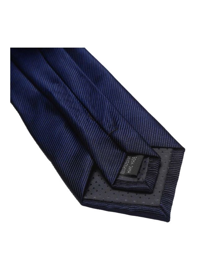 Solid Polyester Necktie Peacock Blue - Image 5