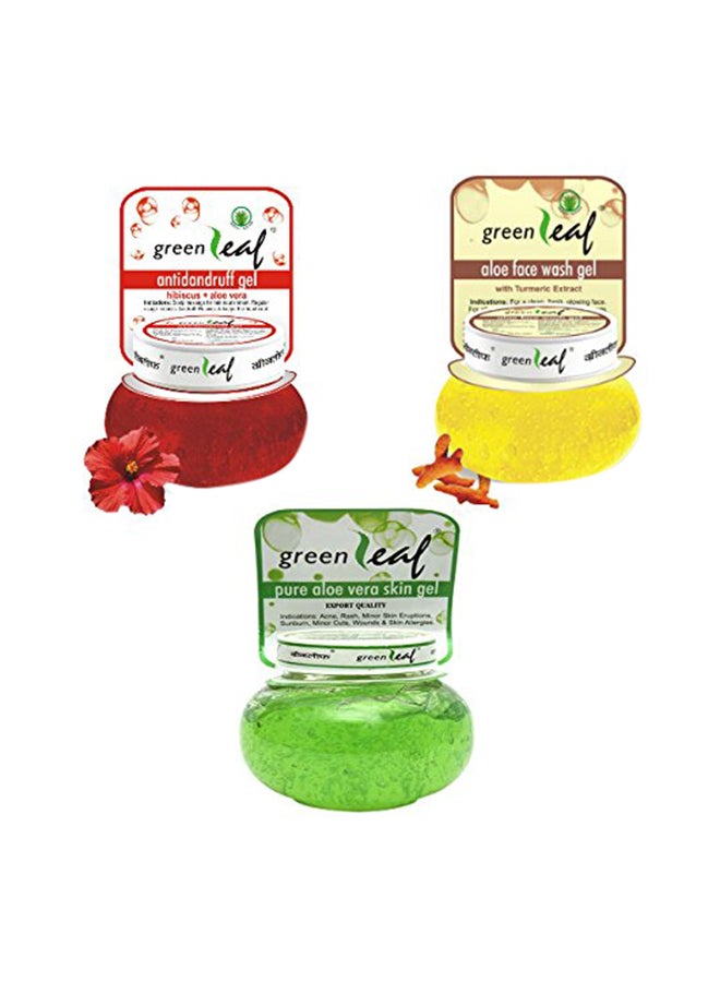 جرين ليف مجموعة جل العناية بالبشرة بخلاصة الألوفيرا من 3 قطع أخضر 150جرام - Image 1