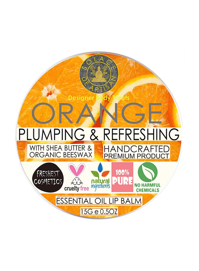 SolaceDeArtisan Organic Orange Flavored Lip Balm Peach 15grams - Image 1