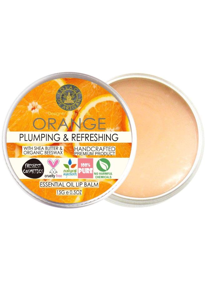 SolaceDeArtisan Organic Orange Flavored Lip Balm Peach 15grams - Image 2