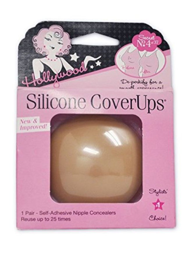 Hollywood Fashion Secrets - 2-Piece Silicone Reusable Cover Ups Nipple Concealer - Image 1