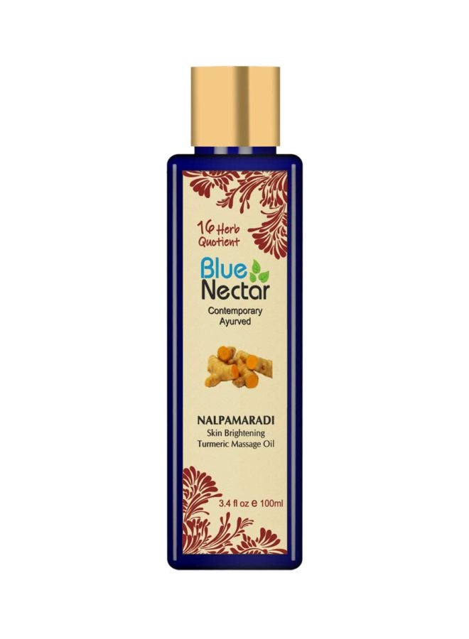 Blue Nectar Nalpamaradi Skin Brightening Turmeric Massage Oil 100ml  - Image 1