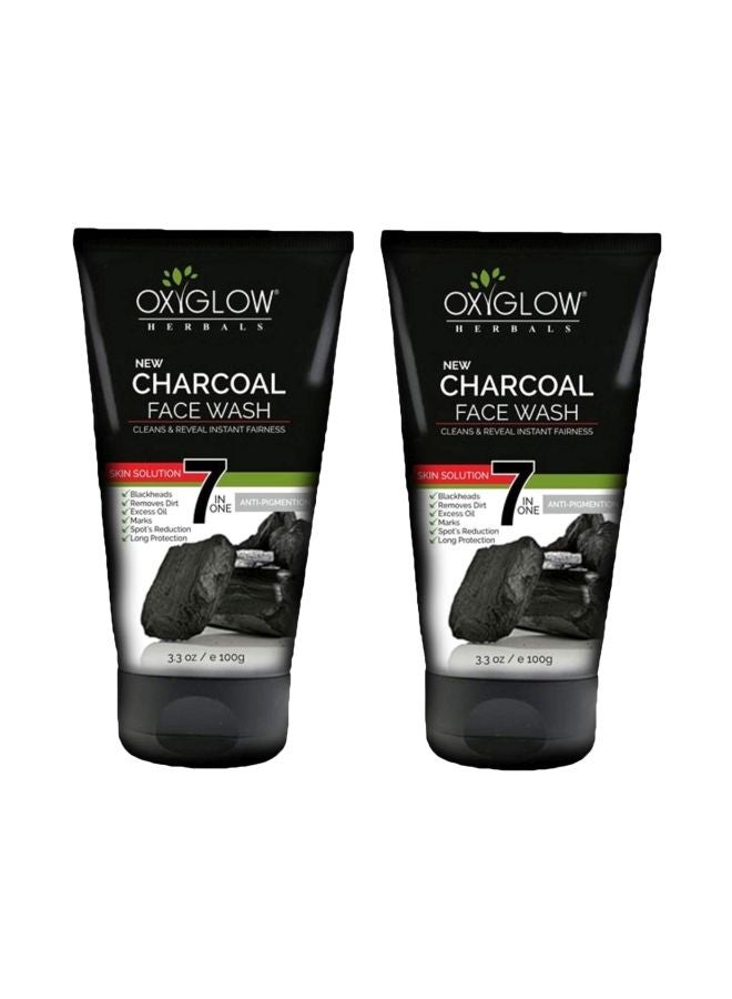Oxyglow - Pack Of 2 7 In One Anti Pigmentation Charcoal Face Wash 100grams - Image 1
