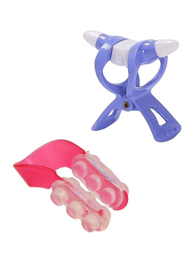 Alexvyan Set Of 2 Nose Shaper Lifting Bridge Straightening Clip Pink/Blue 8X6X2inch - Image 1