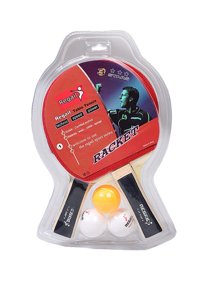 REGAIL 2-Piece Table Tennis Racket With Ball Set - Image 1