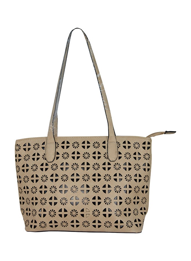 Tote Bag With Pouch Beige