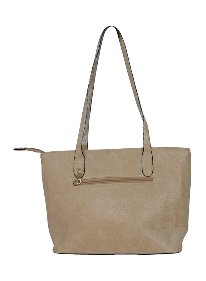 Tote Bag With Pouch Beige