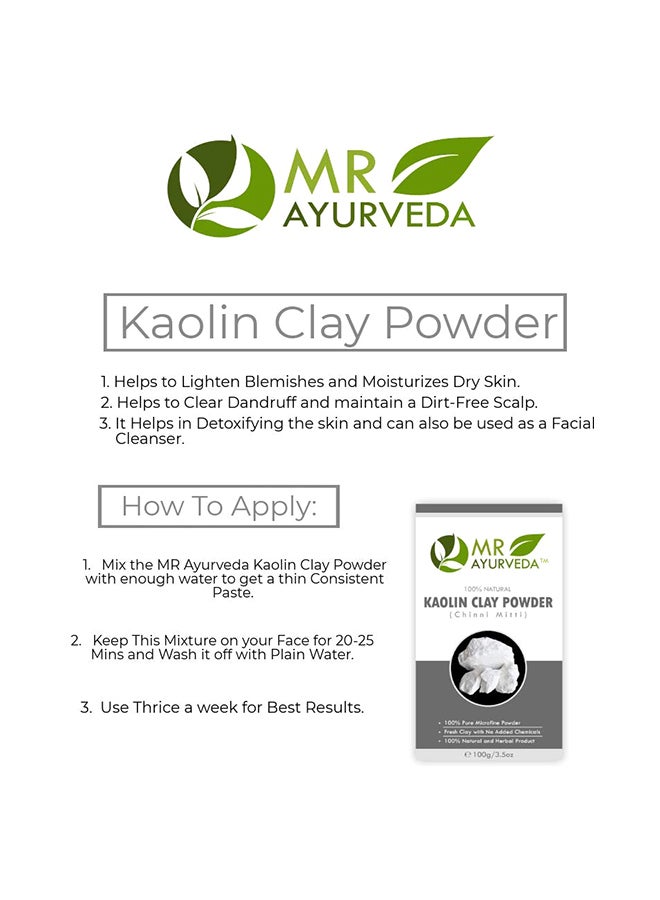 MR Ayurveda - 100% Pure China Clay Kaolin Powder 100grams - Image 1