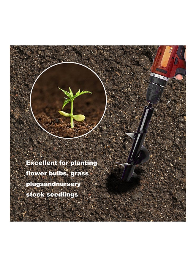رأس للمثقاب الكهربائي لحفر الأرض للزراعة في الحديقة أسود - Image 2