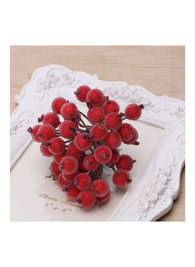 Generic - 80-Piece Artificial Berry Fruit Set Red 12mm - Image 1