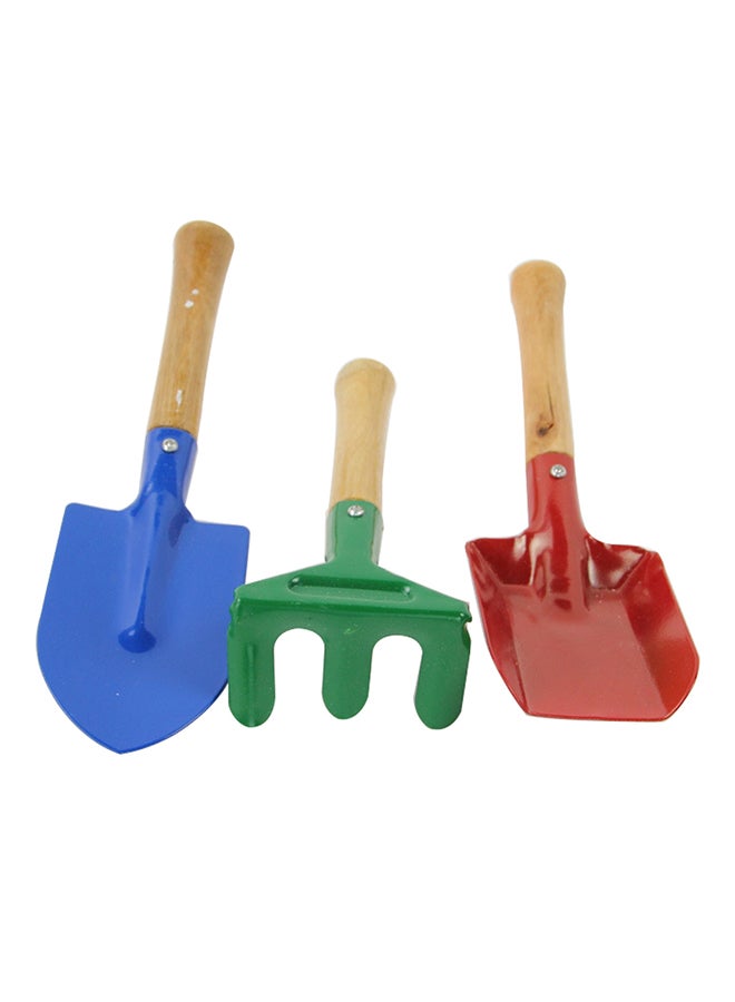 Generic 3-Piece Mini Garden Plant Tool Set Red/Green/Blue 7 x 7centimeter 