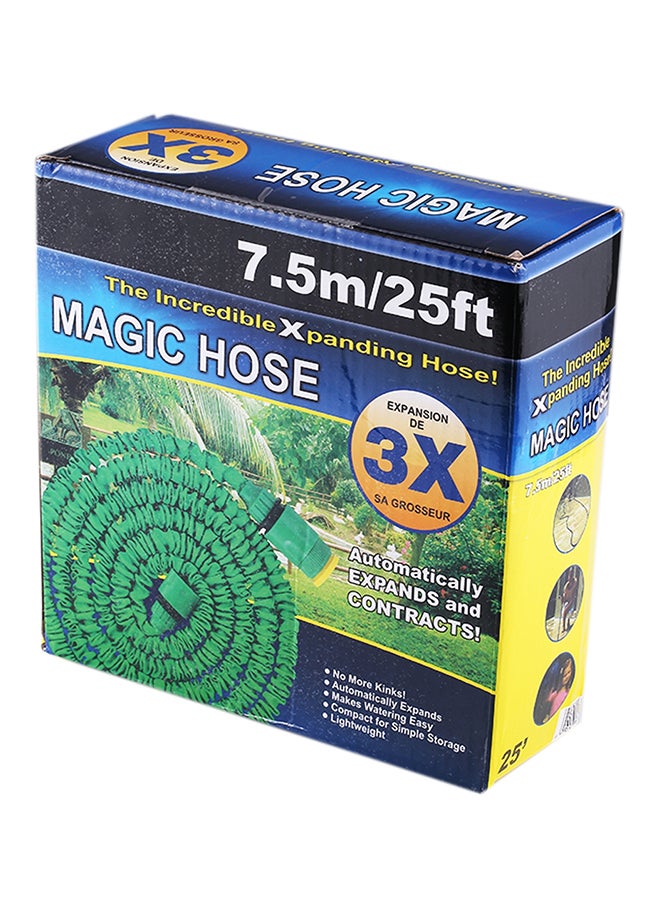 Flexible Garden Watering Hose with Spray Gun Blue 2.5 x 7.5meter - Image 2